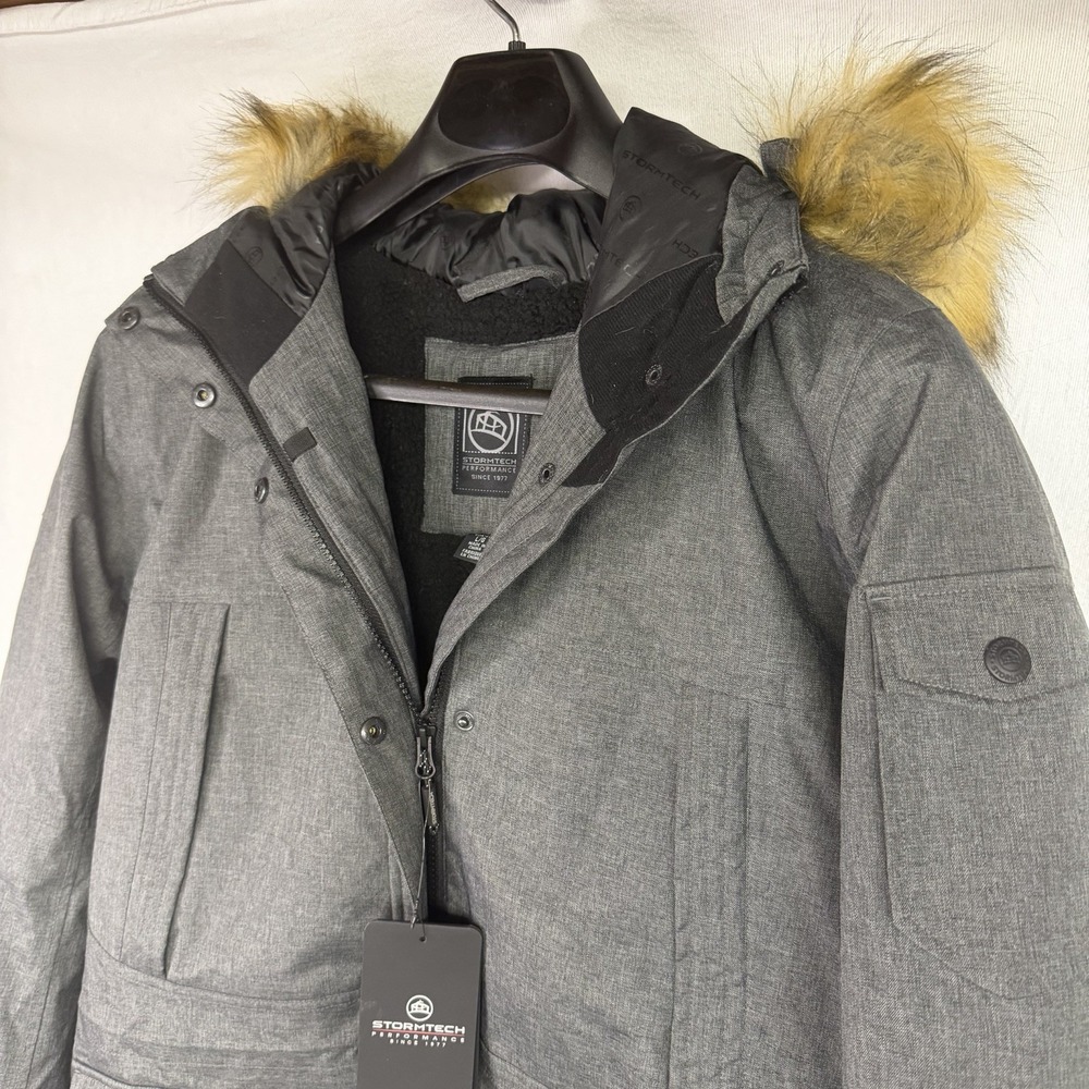 Stormtech Performance H2Xtreme Hooded Waterproof Parka Jacket Charcoal Women's L